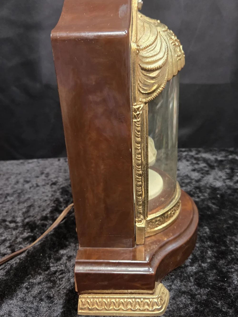 MCM United Clock Corp Lighted Animated/Musical Ballerina Shelf /Mantel Clock